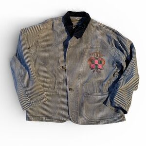 Vintage 90s Marithé et François Girbeaud Striped Blazer jean jacket M